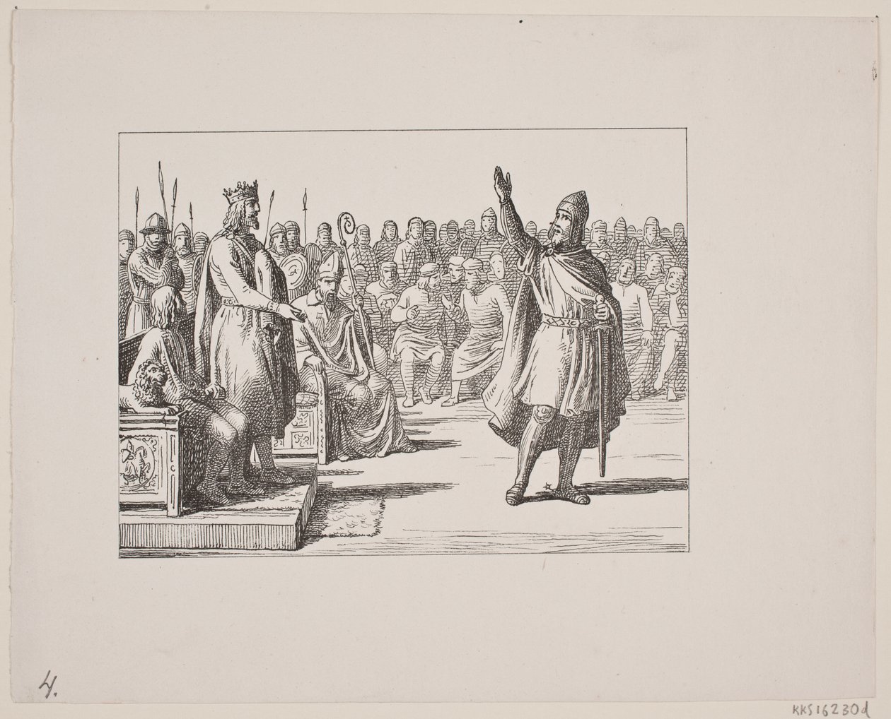 Ilustración para Svend Grundtvig, "Marsk Stig: Balada popular danesa del siglo XIII", 1861 de Constantin Hansen