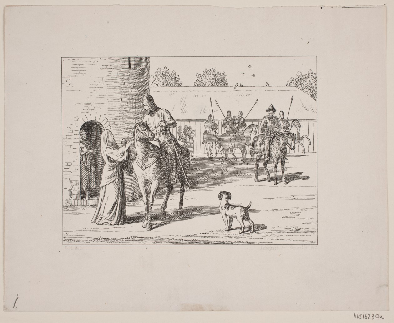 Ilustración para Svend Grundtvig, "Marsk Stig: Balada danesa del siglo XIII", 1861 de Constantin Hansen
