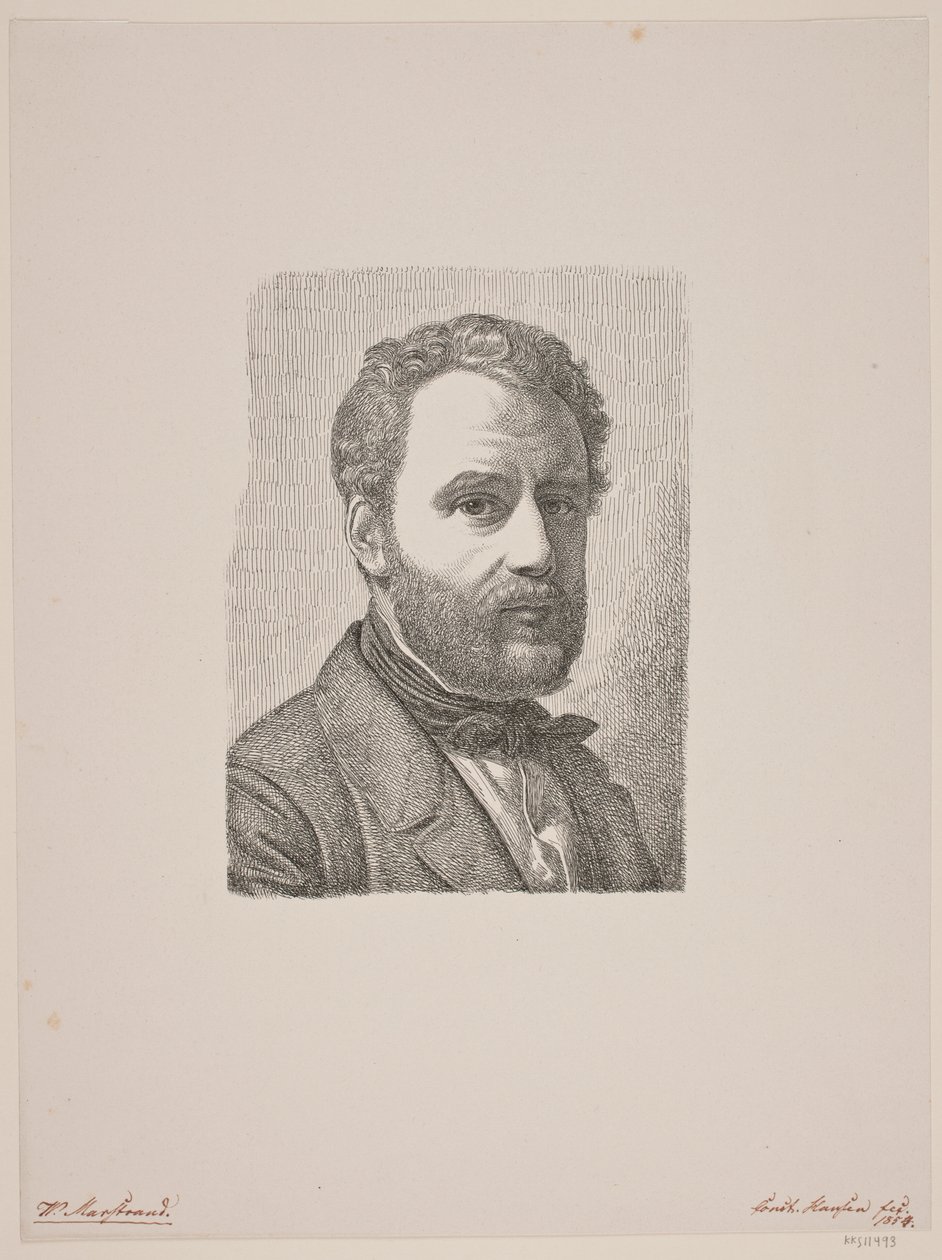 Retrato de Wilhelm Marstrand de Constantin Hansen