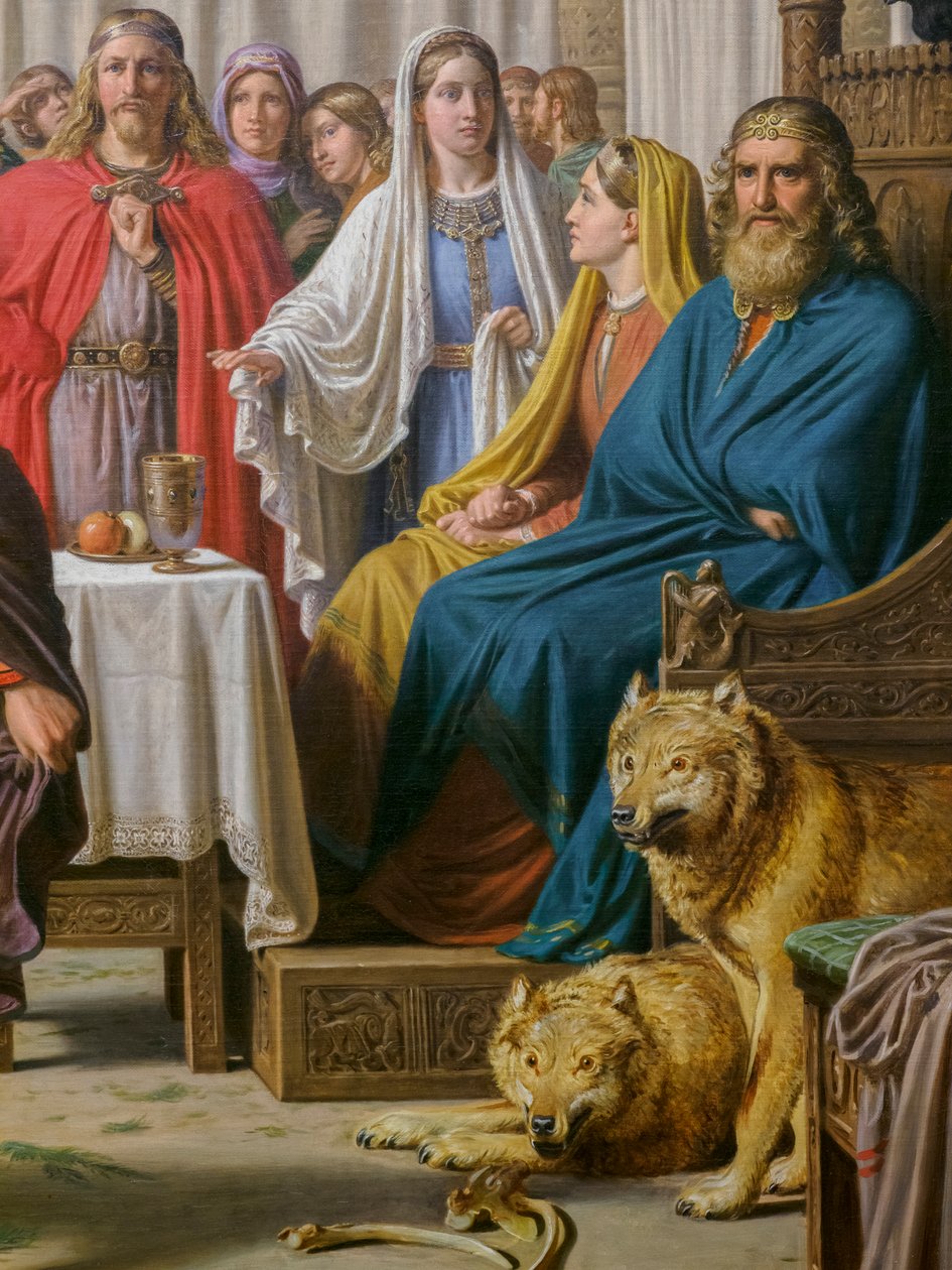 Festín de Ægir, detalle de Constantin Hansen