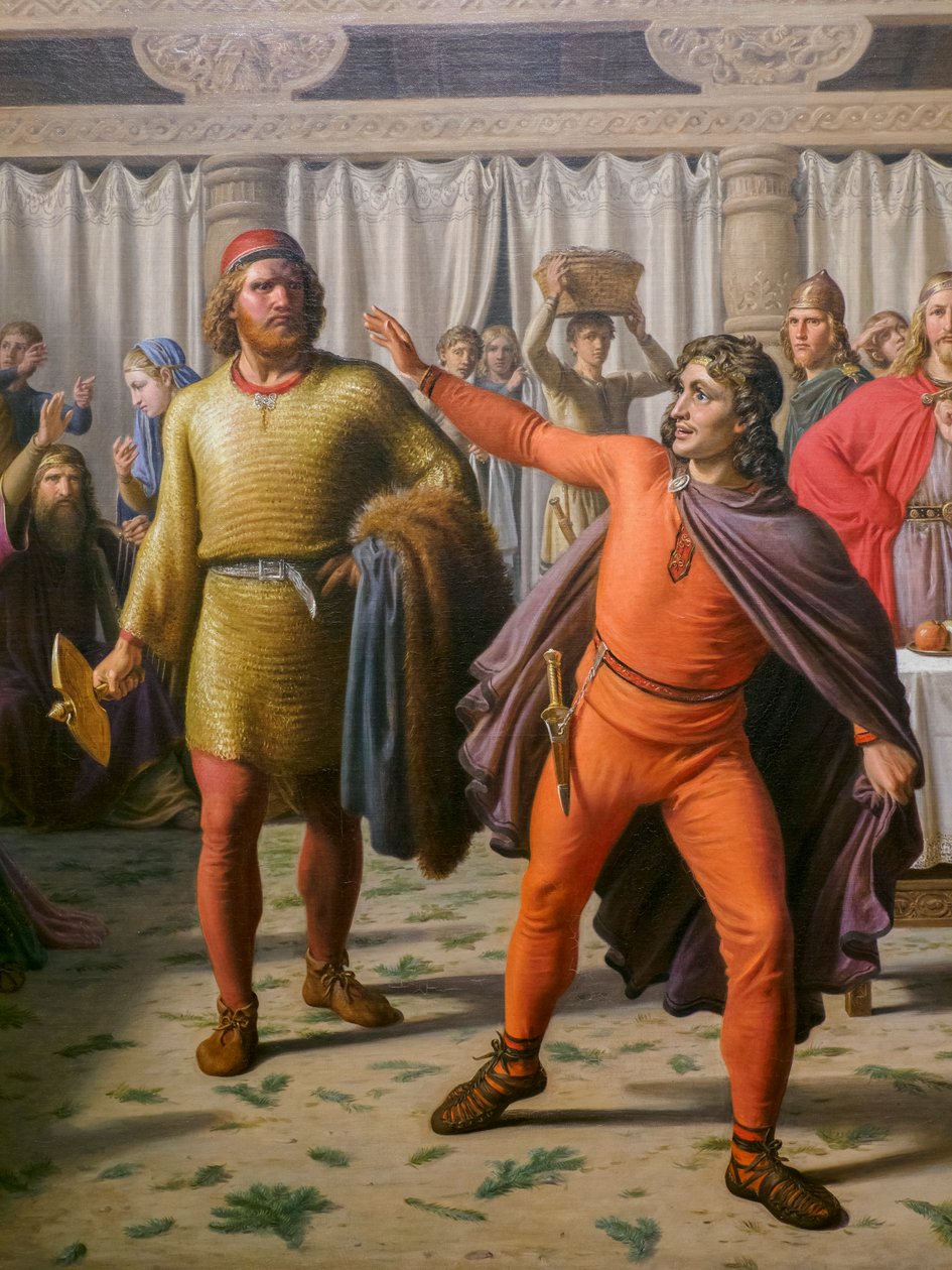 Festín de Ægir, detalle de Constantin Hansen