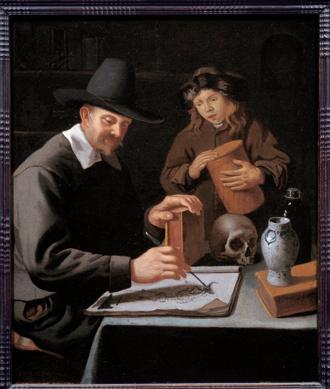 El pintor y su alumno de Constantin Verhout or Voorhout