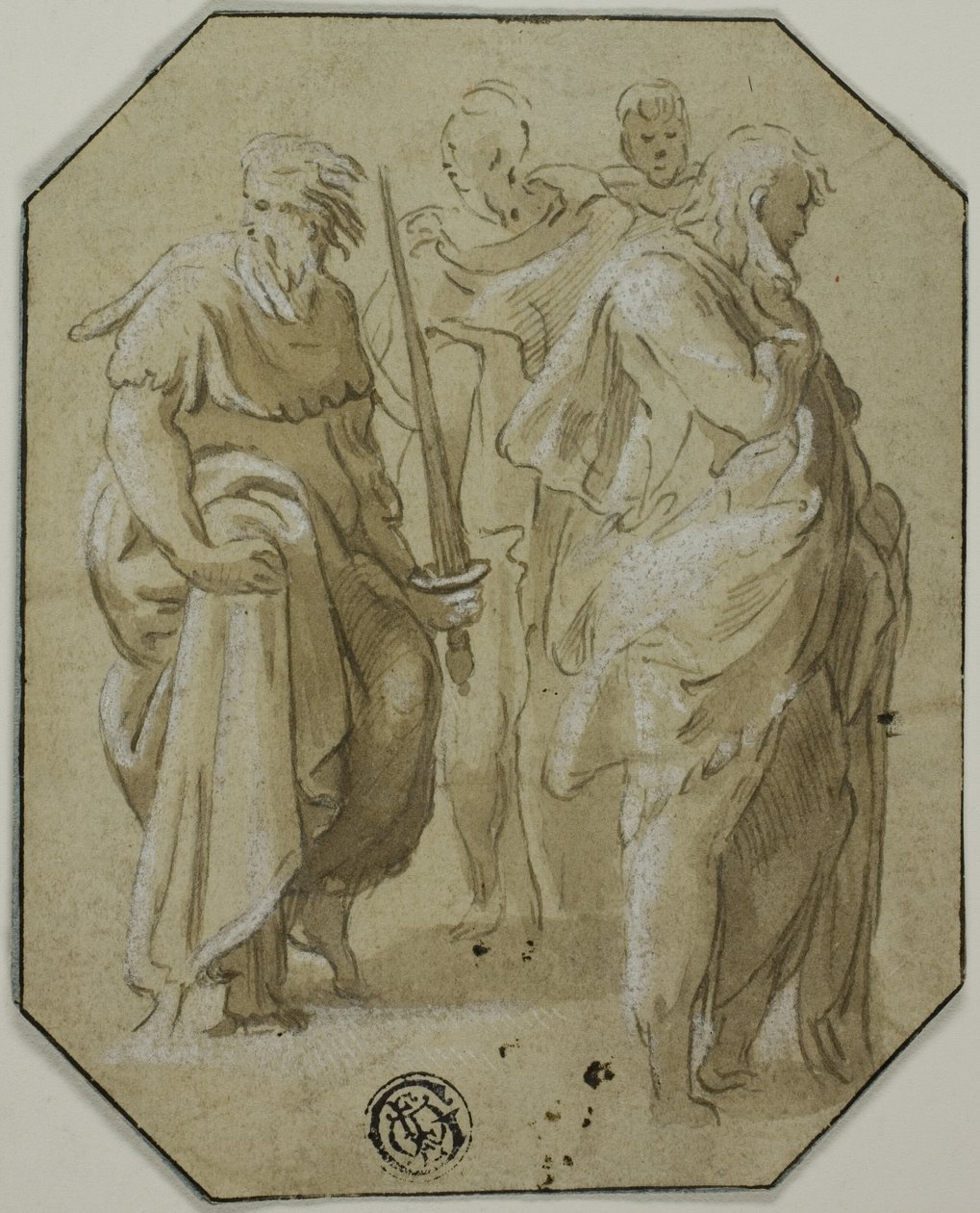 San Pablo y otras tres figuras de pie de Conte Antonio Maria Zanetti the Elder