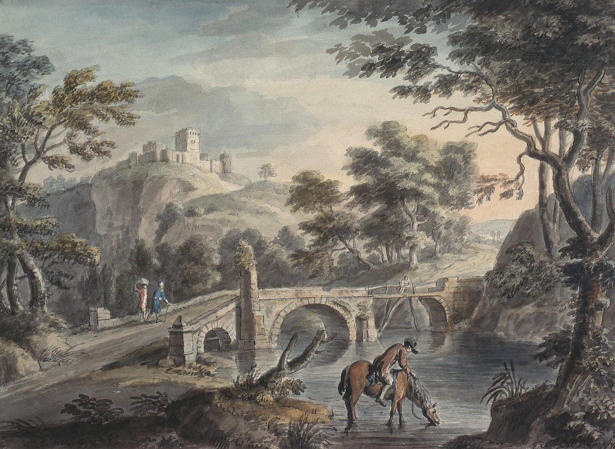 Paisaje con puente de Copplestone Warre Bamfylde