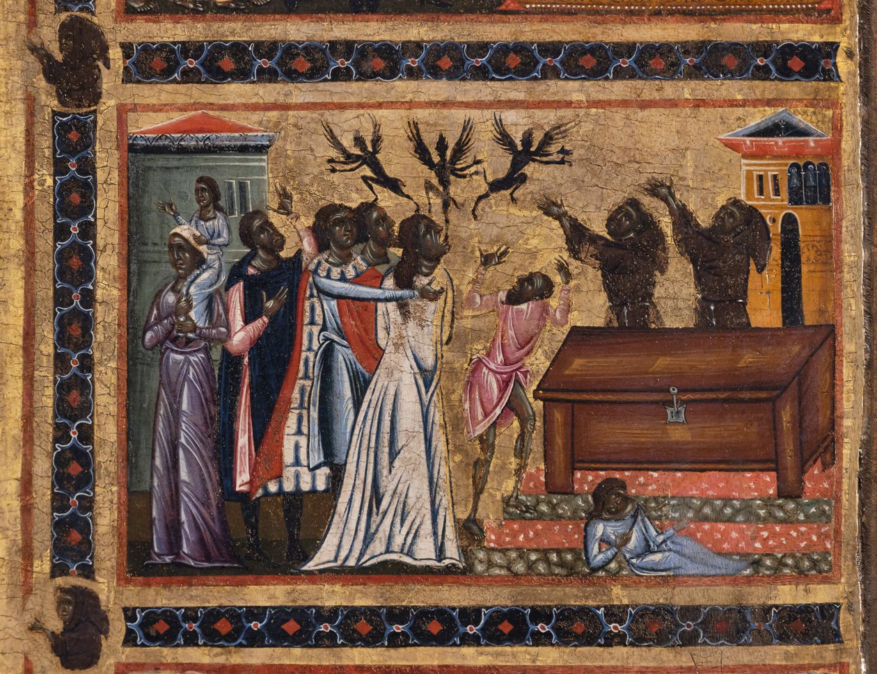 Retablo de San Francisco Bardi y veinte historias de su vida, La Capilla Bardi, detalle de Coppo di Marcovaldo