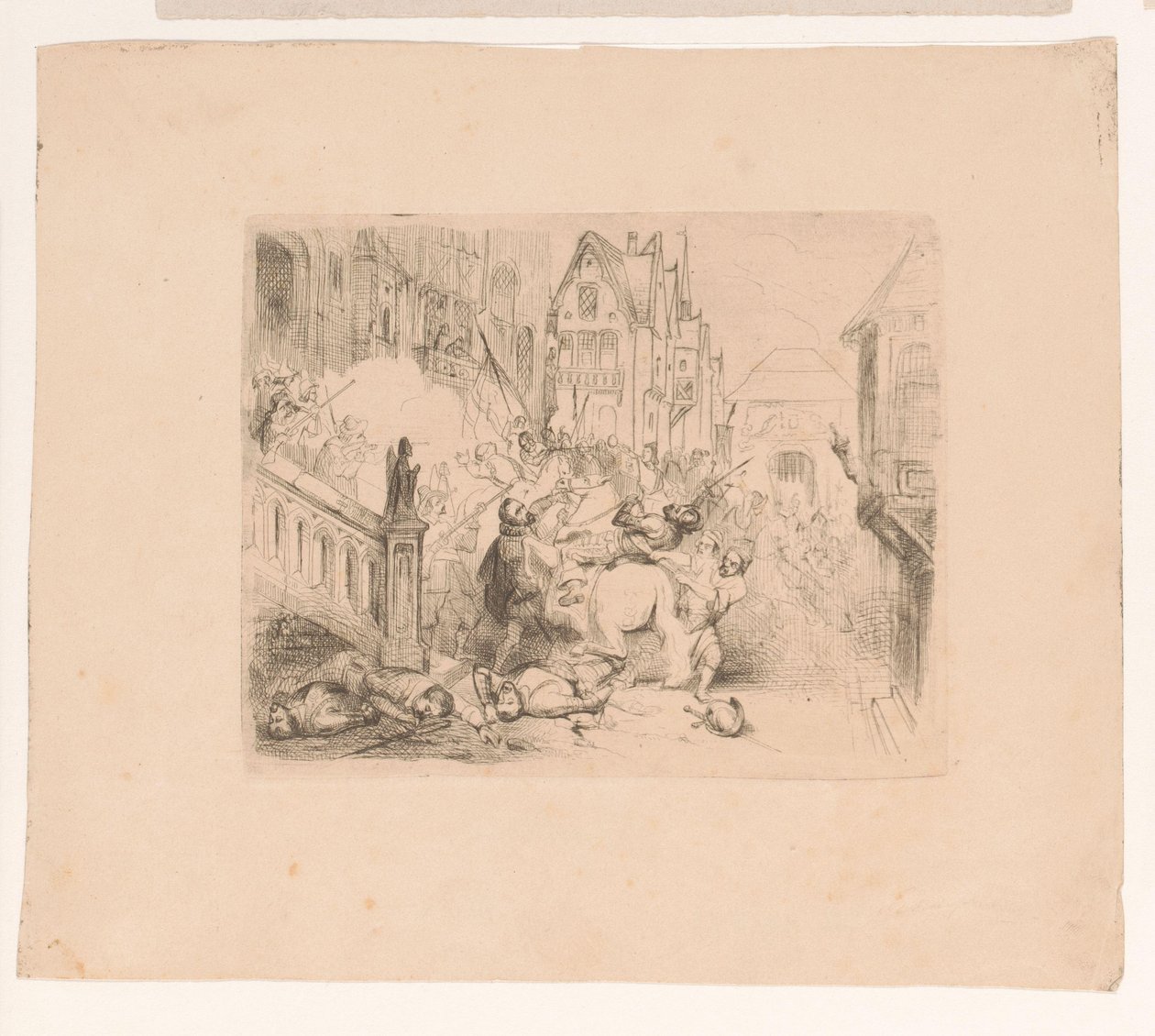 Hércules de Anjou francés expulsado de Amberes de Corneille Seghers