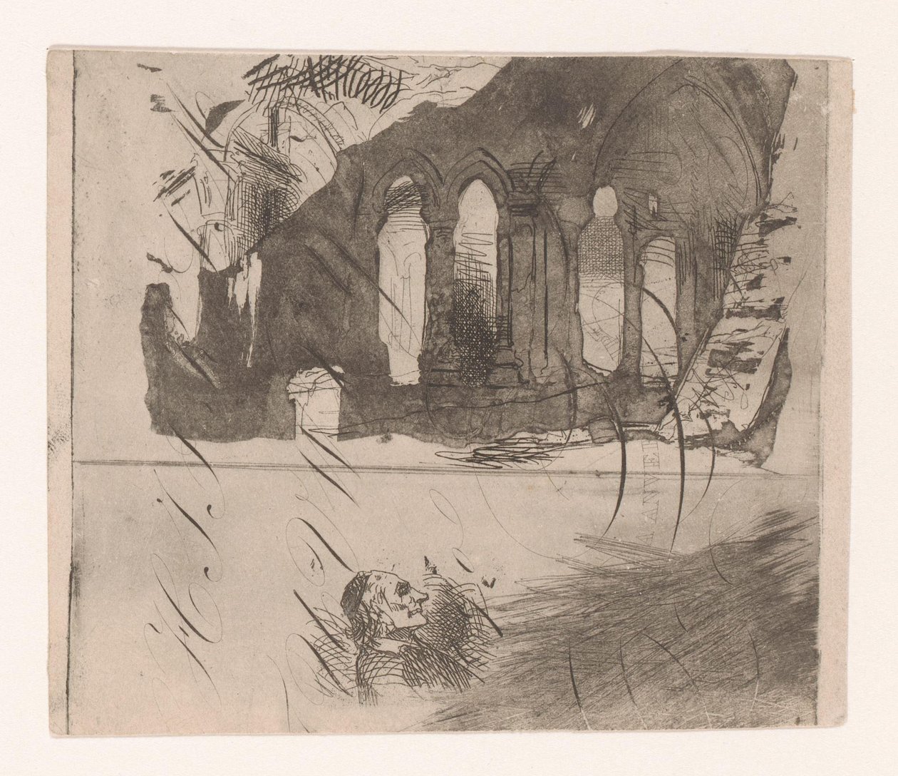 Ruinas de una abadía de Corneille Seghers