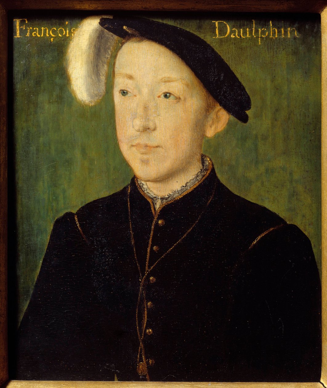 Retrato de Carlos de Francia, Duque de Orleans (1522-1545) (quizás el tercer hijo de Francisco I). Pintura sobre madera de Corneille De Lyon (Corneille de La Haya) (1500/1510-1574) siglo XVI Dim. 0,16x0,13 m Bayona, Museo Bonnat de Corneille de Lyon