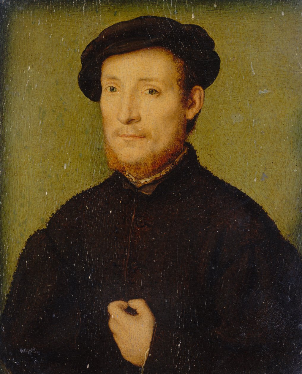 Retrato de un hombre con la mano en el pecho, 1540-45 de Corneille de Lyon