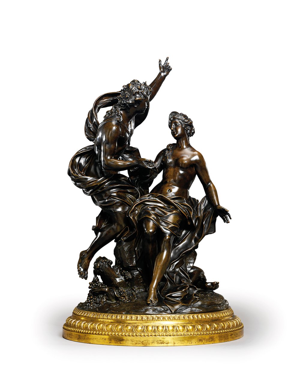 Un grupo de bronce Luis XIV que representa a Baco y Ariadna, c. 1704 de Corneille van Cleve
