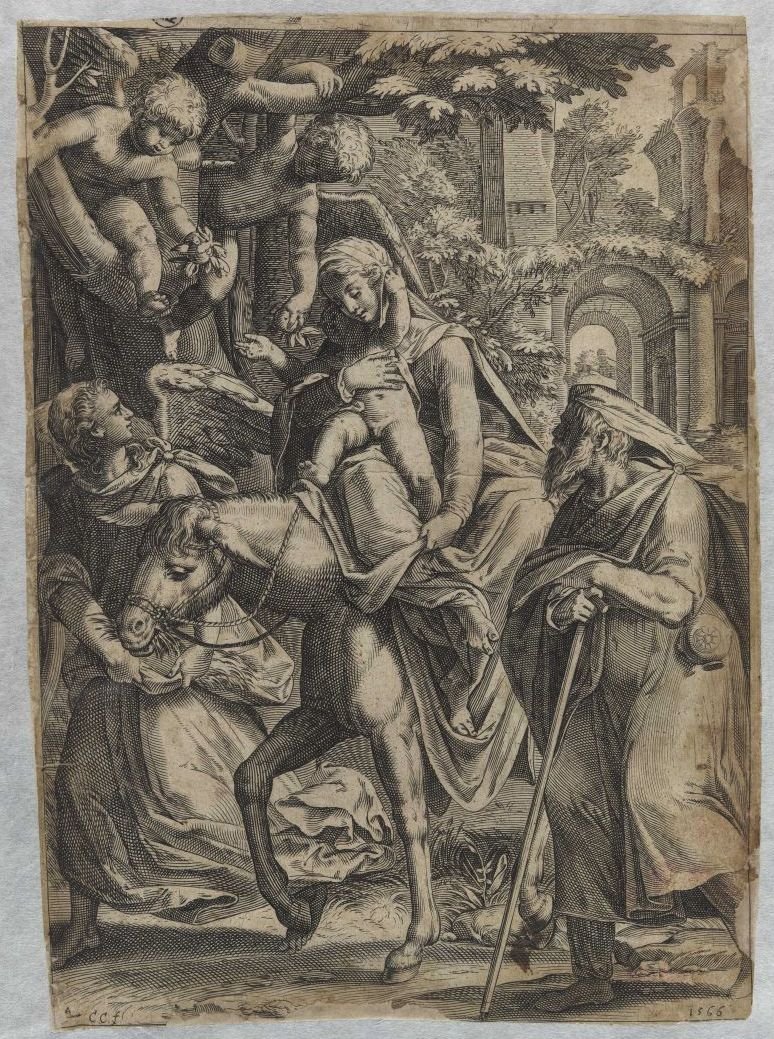 La huida a Egipto de Cornelis Cort