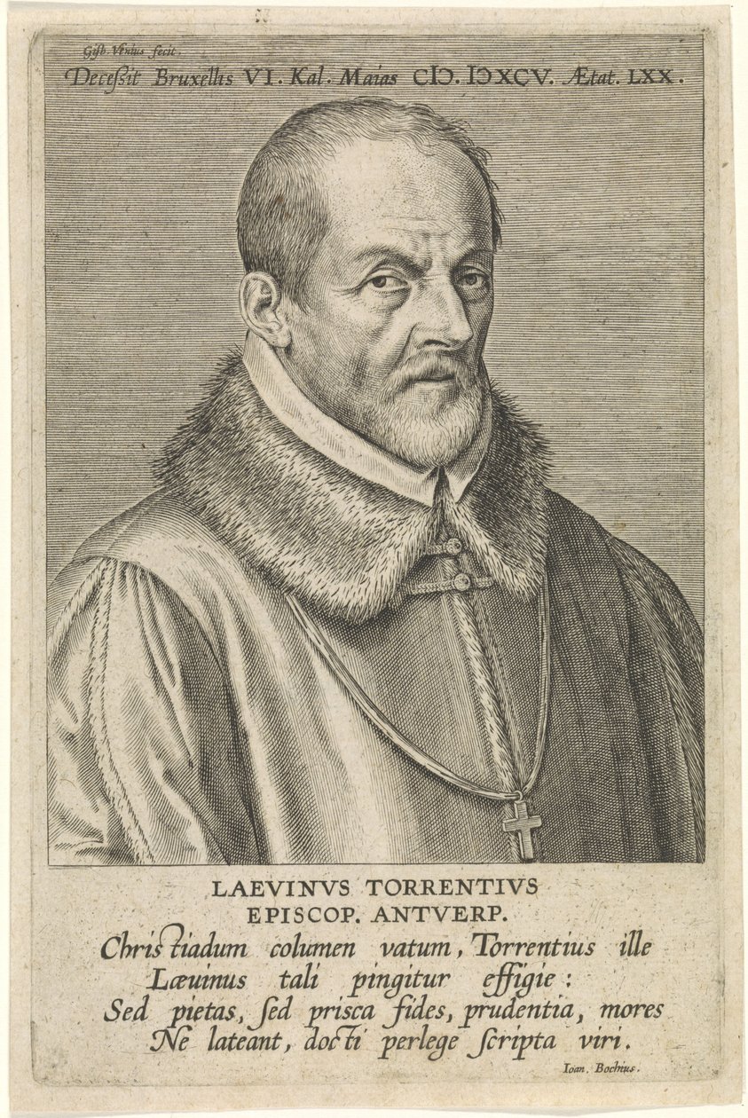 Retrato de Laevinus Torrentius de Cornelis Galle the Elder
