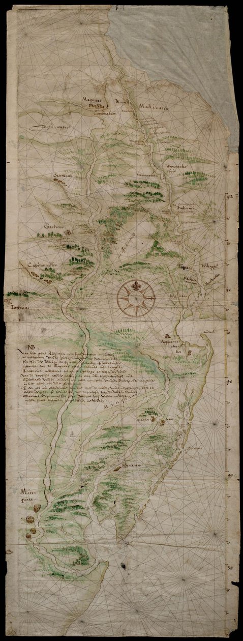 Mapa de Nueva Holanda de Cornelis Hendricx