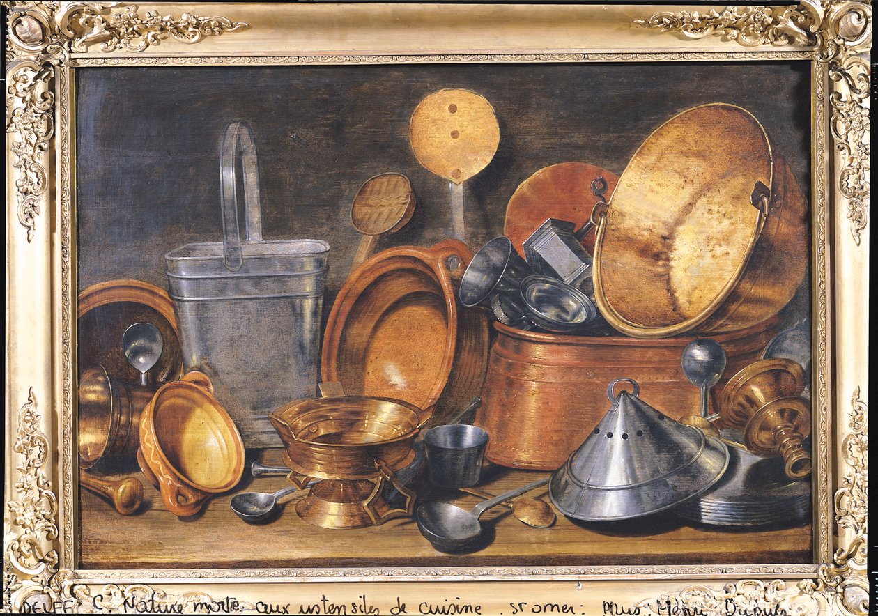Naturaleza muerta con utensilios de cocina de Cornelis Jacobsz