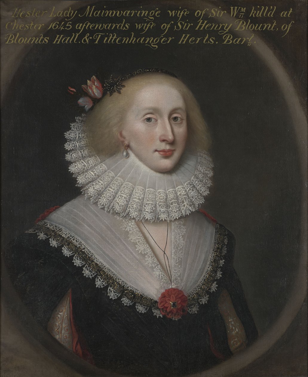 Retrato de Hester, Lady Mainwaring, luego Lady Blount (nacida Wase) (circa 1620-1678) de Cornelis Janssens van Ceulen