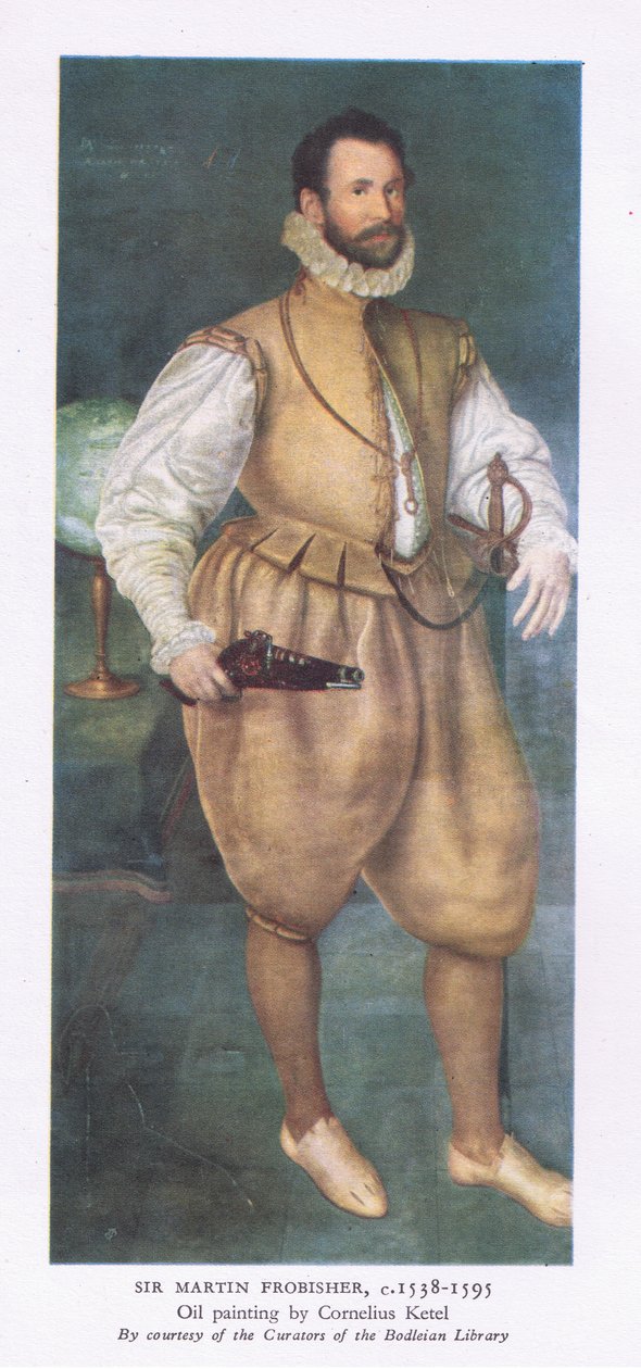 Sir Martin Frobisher (1538-1595), de British Adventure publicado por Collins, 1947 de Cornelis Ketel
