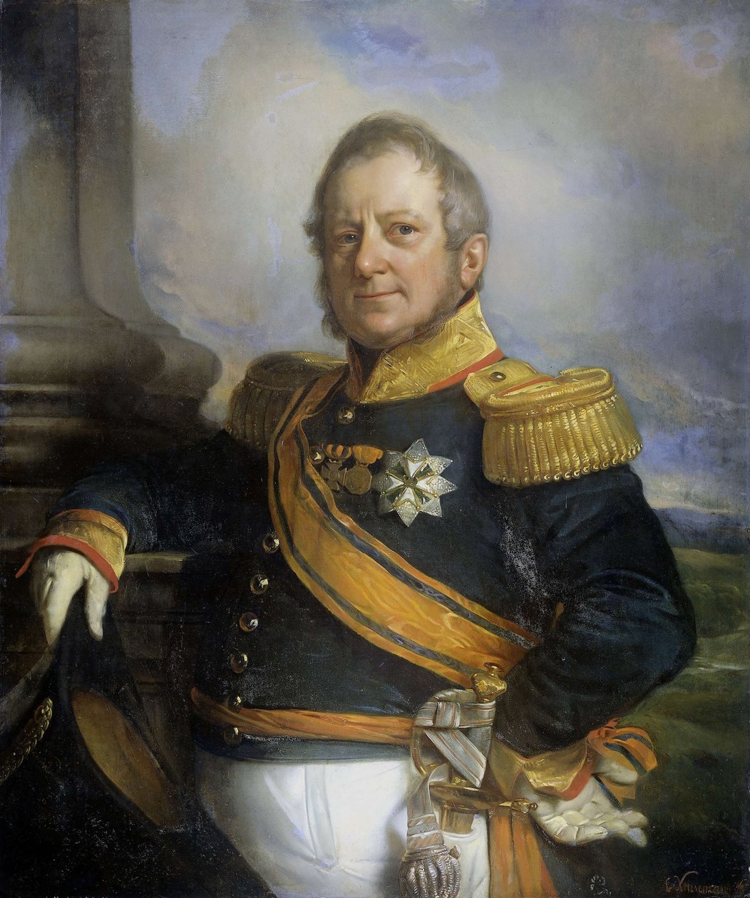 Retrato de Hendrik Merkus, Barón de Kock (1779-1845), Comandante del Ejército y después de 1826 Teniente Gobernador General de las Indias Orientales Neerlandesas de Cornelis Kruseman
