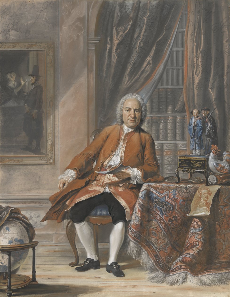 Retrato de Joan Jacob Mauricius, Gobernador General de Surinam, 1741 de Cornelis Troost