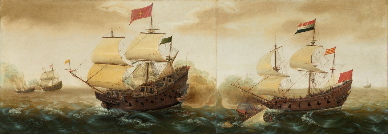 Encuentro Naval entre y Buques de Guerra Españoles de Pieter Cornelisz. Verbeeck