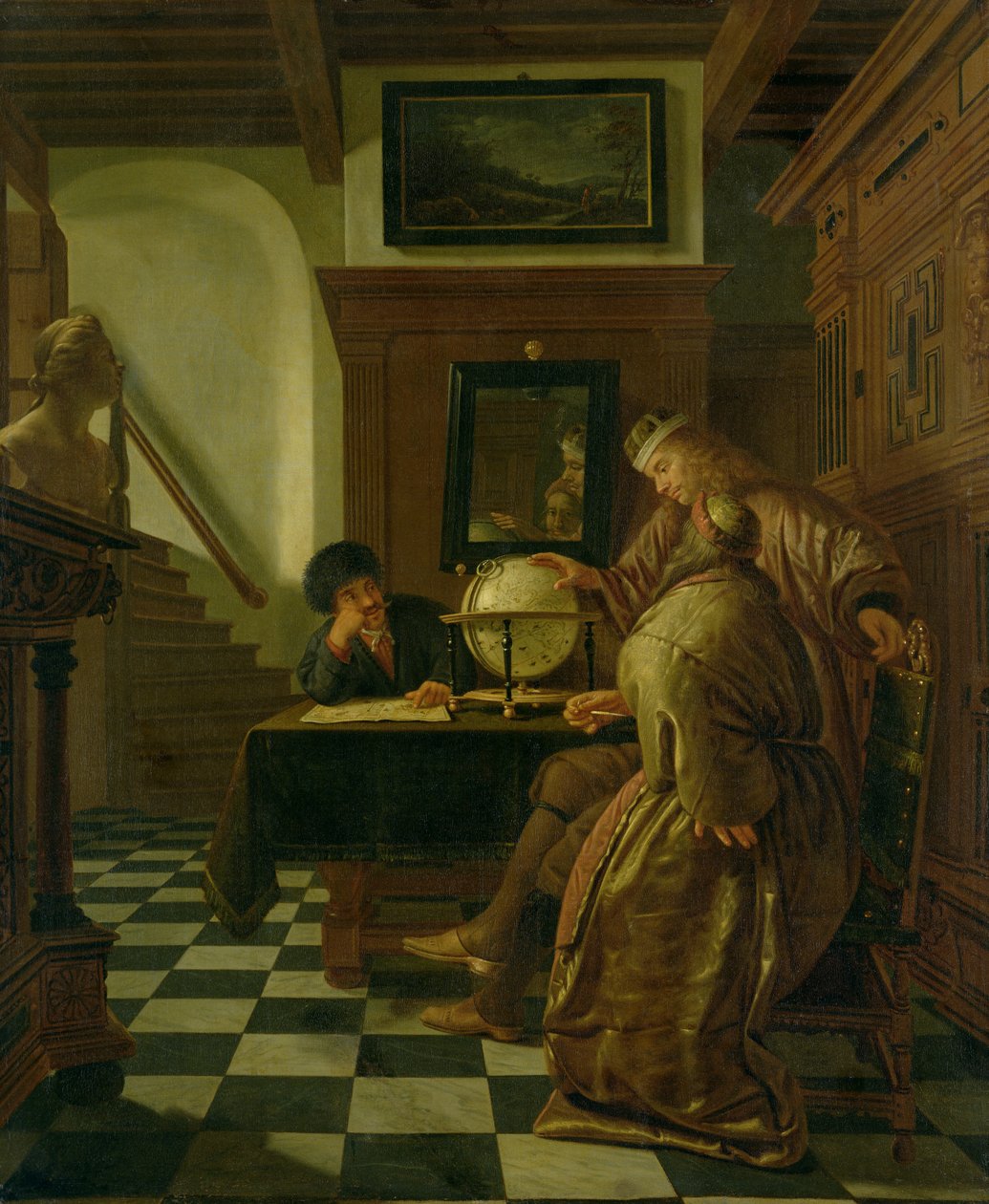 Geógrafos trabajando de Cornelis de Man