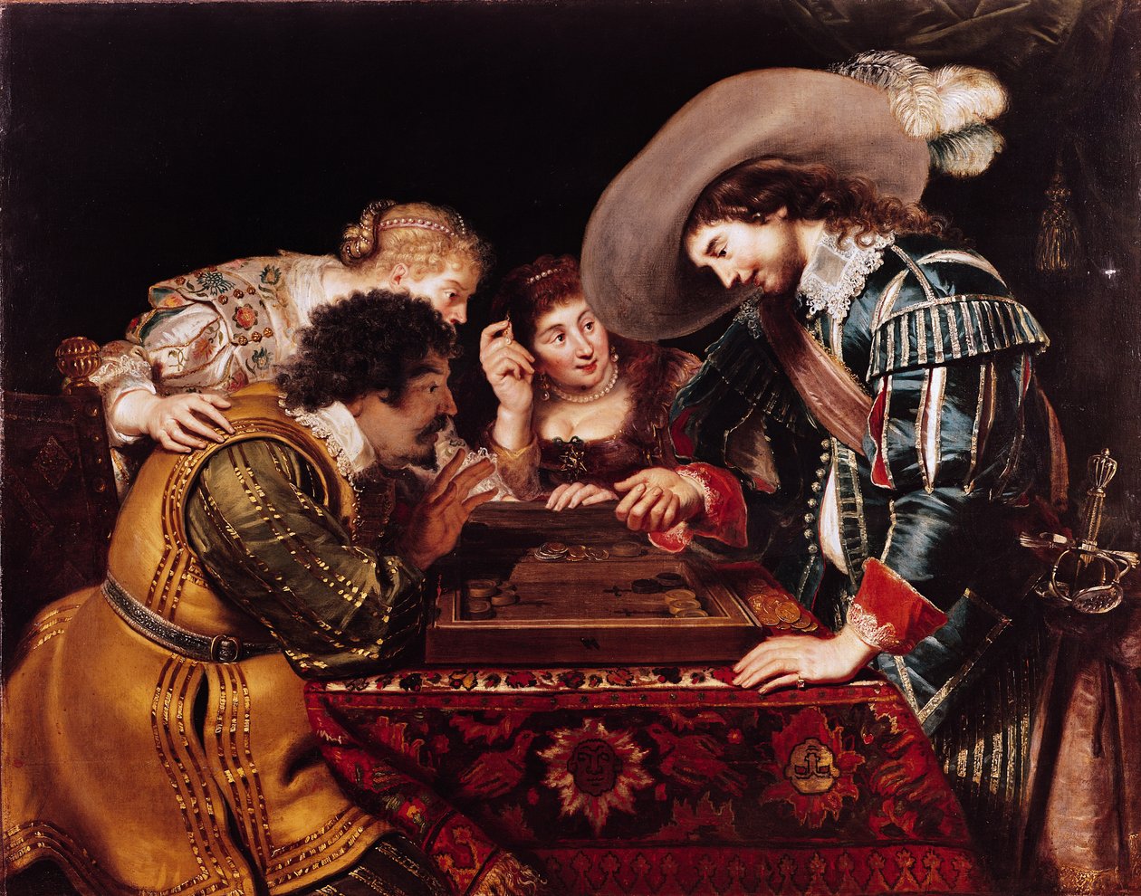 El juego de backgammon de Cornelis de Vos