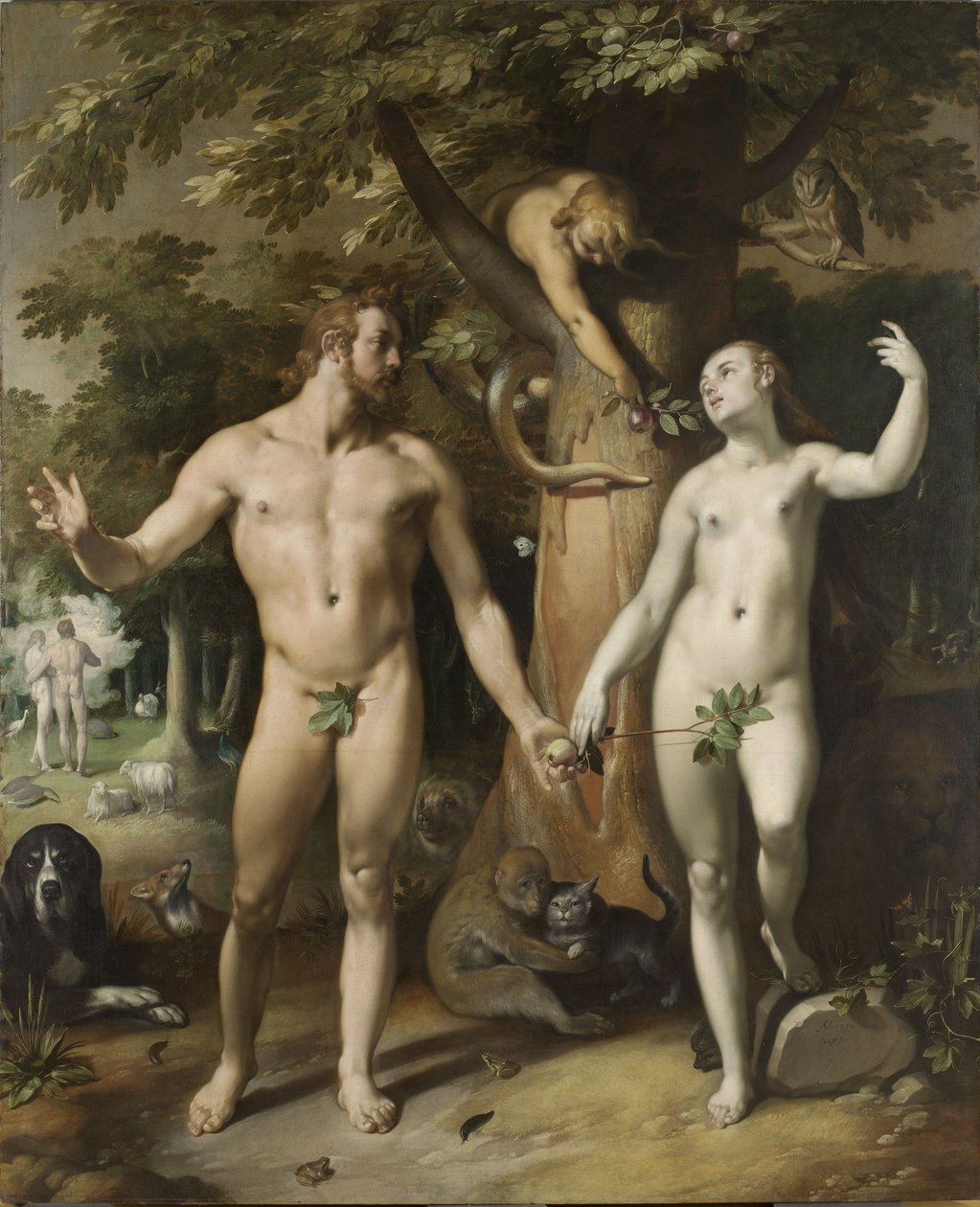 La caída del hombre de Cornelis van Haarlem