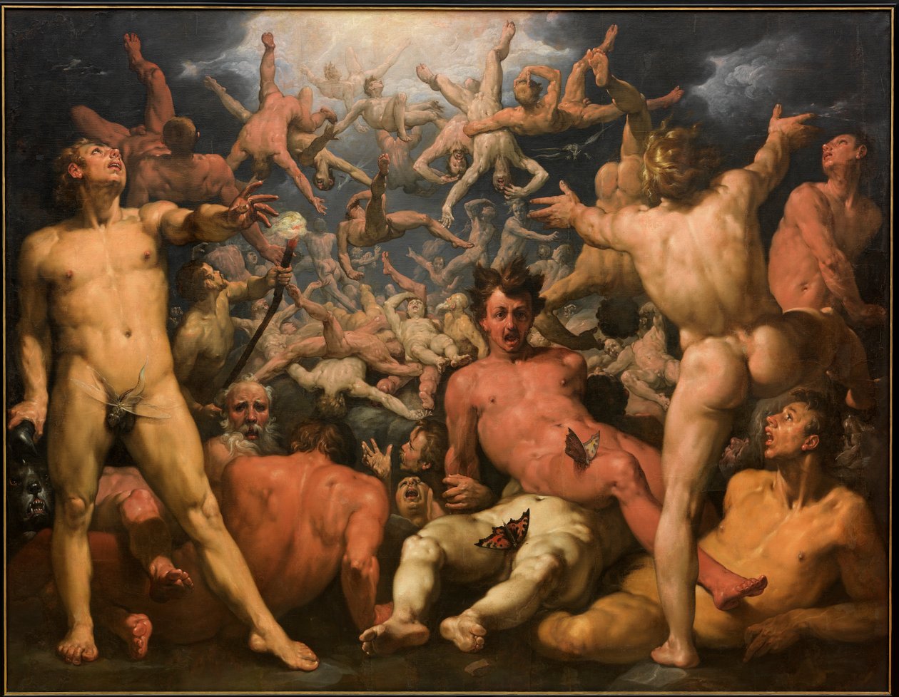 La caída de los titanes de Cornelis van Haarlem