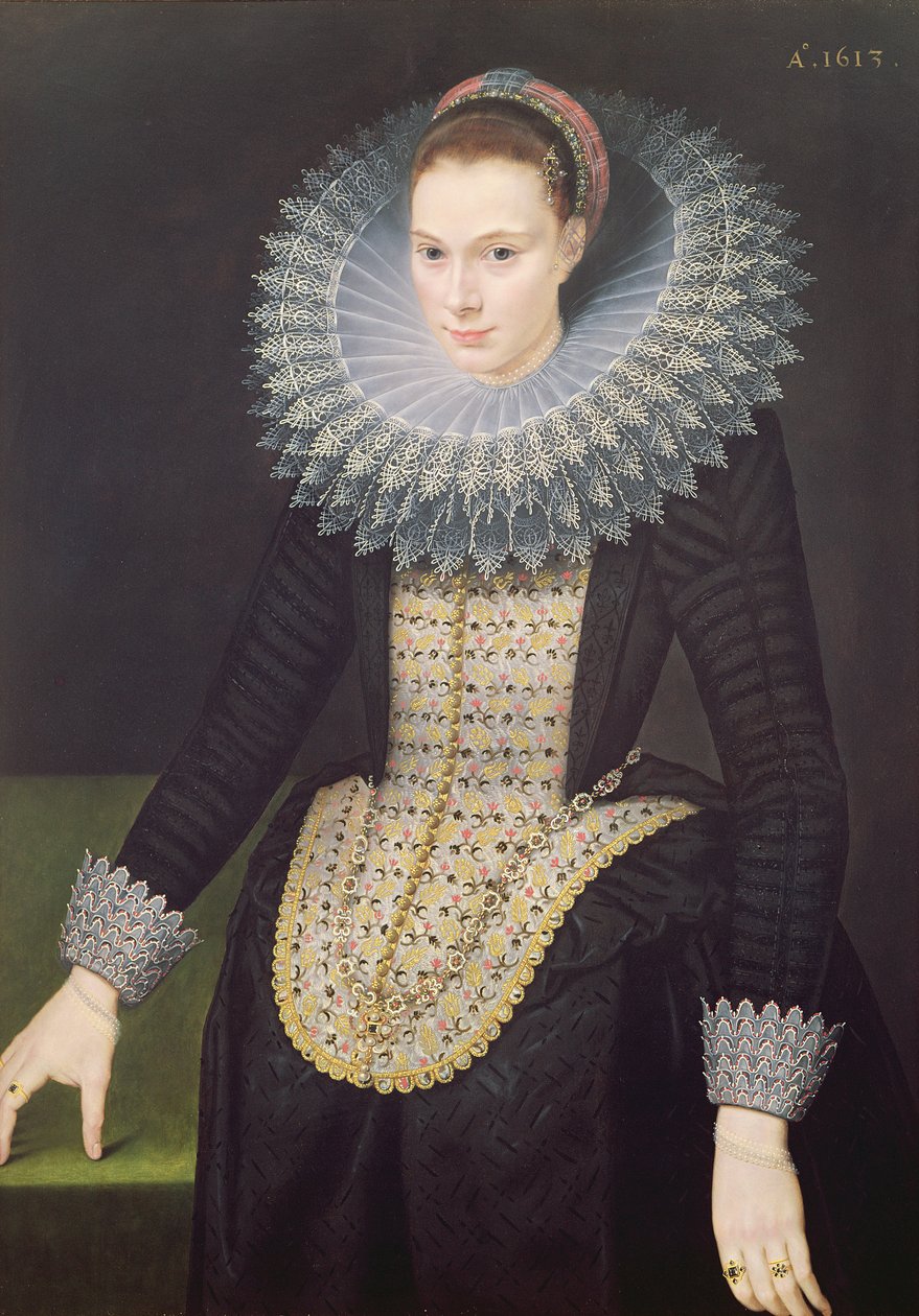 Retrato de una dama, 1613 de Cornelis van der Voort