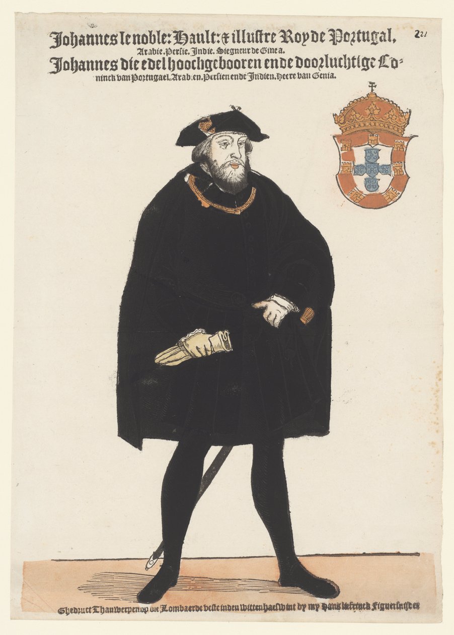 Retrato de Juan III de Portugal de Cornelis Anthonisz. (manner of)