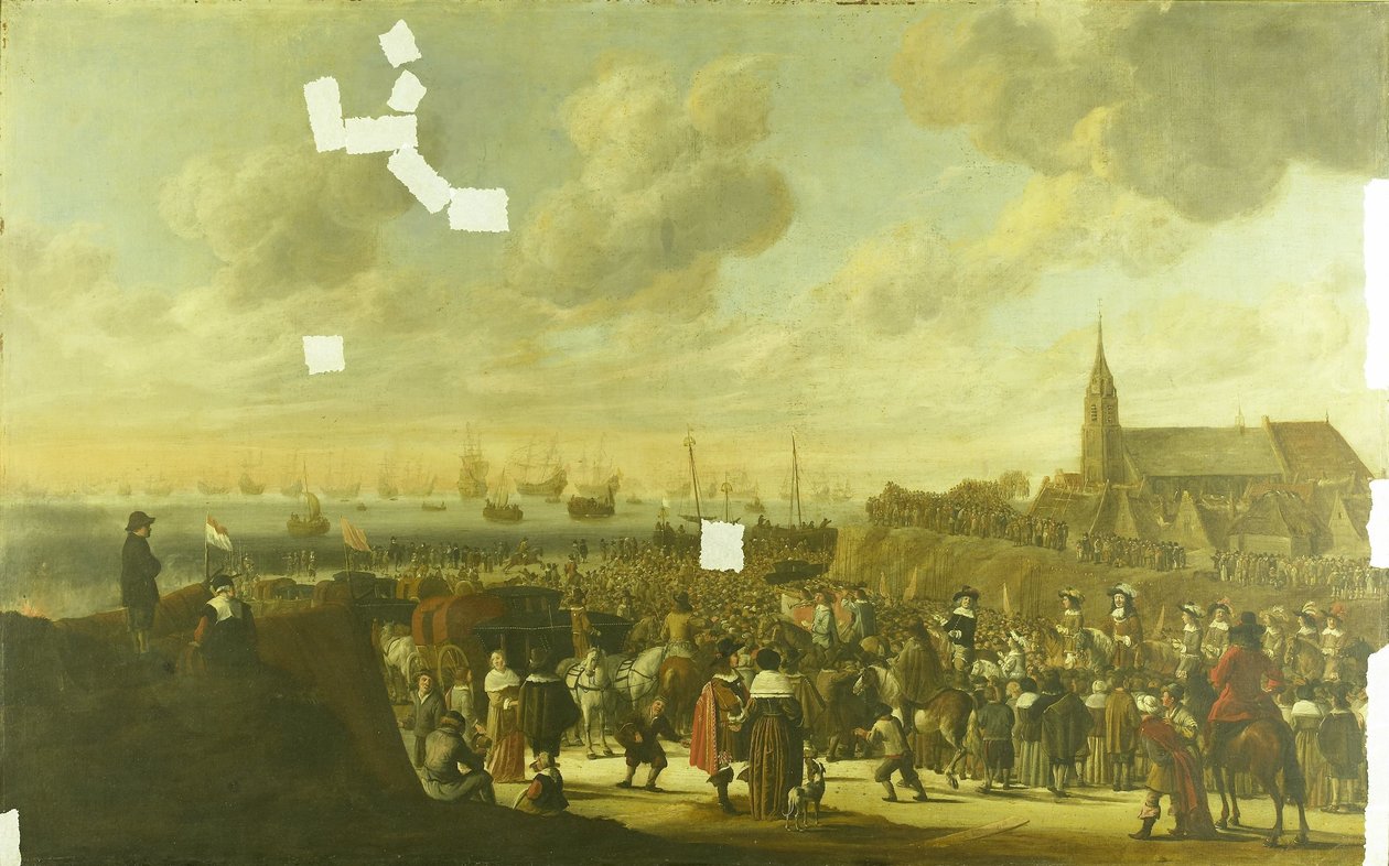 La salida de Carlos II de Inglaterra de Scheveningen, 2 de junio de 1660 de Cornelis Beelt