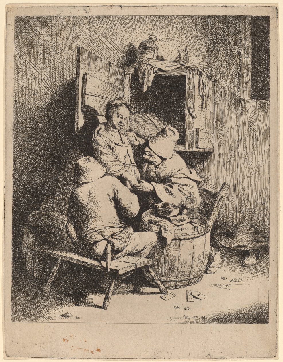 El coqueteo de un joven posadero de Cornelis Pietersz Bega