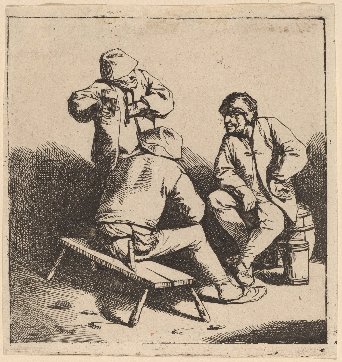 Los tres bebedores de Cornelis Pietersz Bega