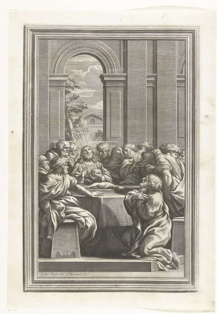 Última cena de Cornelis Bloemaert (II)