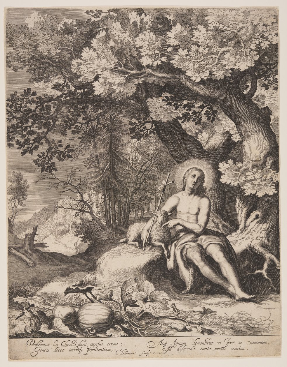 San Juan Bautista en un paisaje de Cornelis Bloemaert