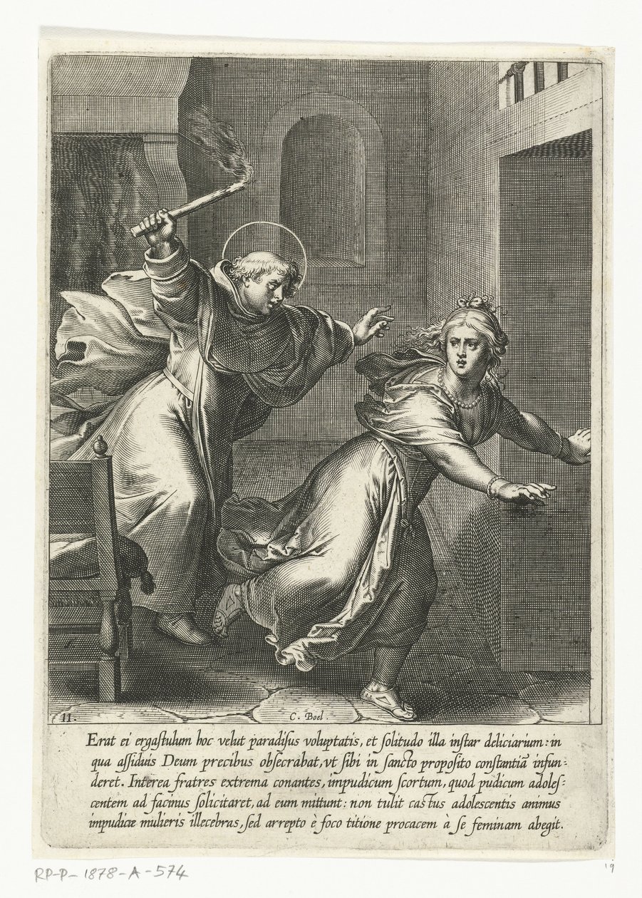 Thomas persigue la tentación La vida de Santo Tomás de Aquino (título de la serie) de Cornelis Boel