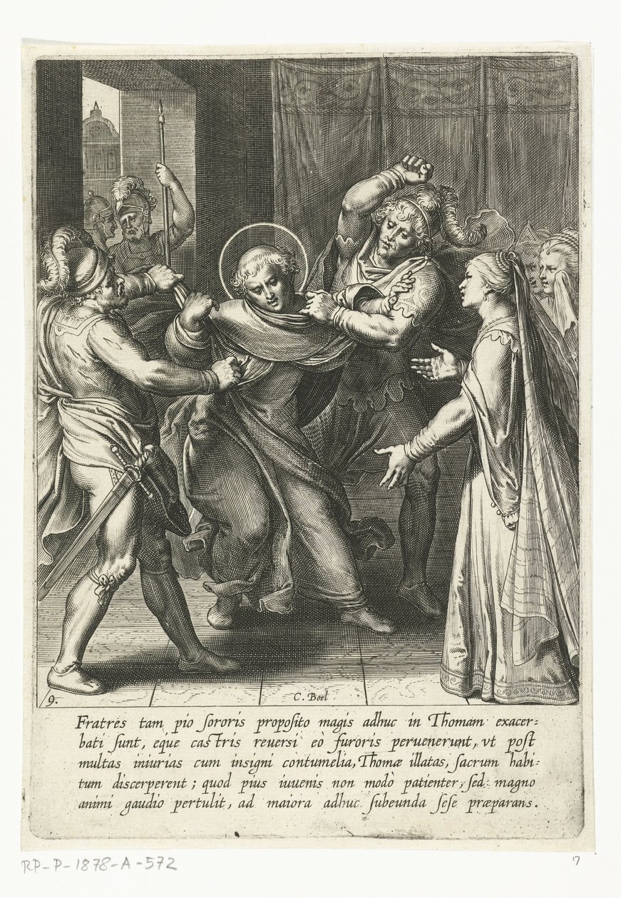 tomas es capturado La vida de Santo Tomás de Aquino (título de la serie) de Cornelis Boel