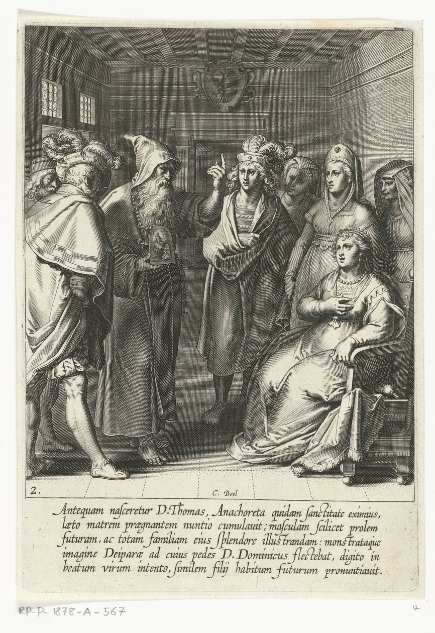 Profecía a la Madre de Tomás de Aquino La vida de Santo Tomás de Aquino (título de la serie) de Cornelis Boel