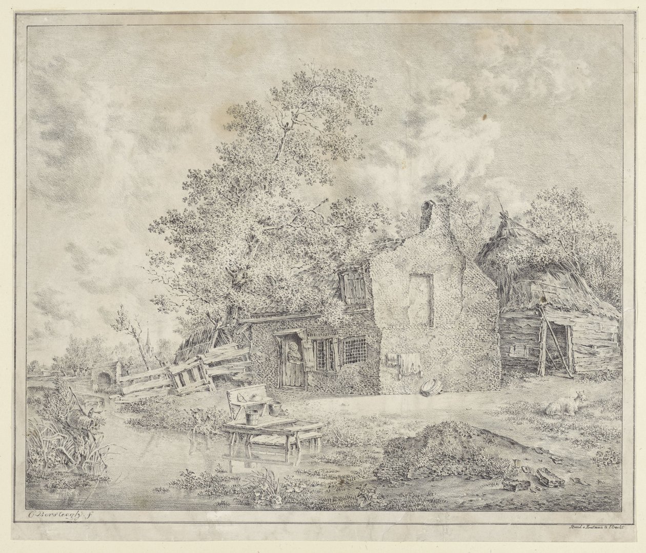 Granja en el agua de Cornelis Borsteegh