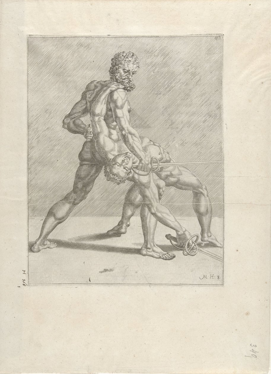 dos espadachines Espadachines (título de la serie) de Cornelis Bos (possibly)