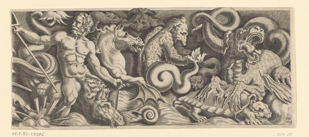 Frisón con el triunfo de Neptuno, placa derecha de Cornelis Bos