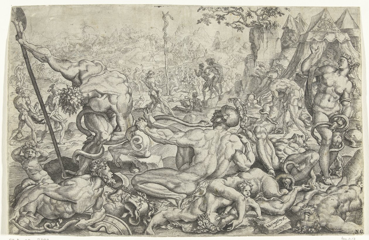 La plaga de serpientes venenosas y la serpiente de cobre de Cornelis Bos
