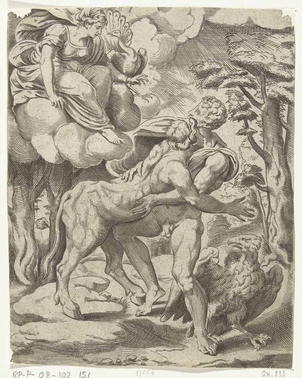 Júpiter, Io y Juno Las aventuras amorosas de Júpiter (título de la serie) de Cornelis Bos