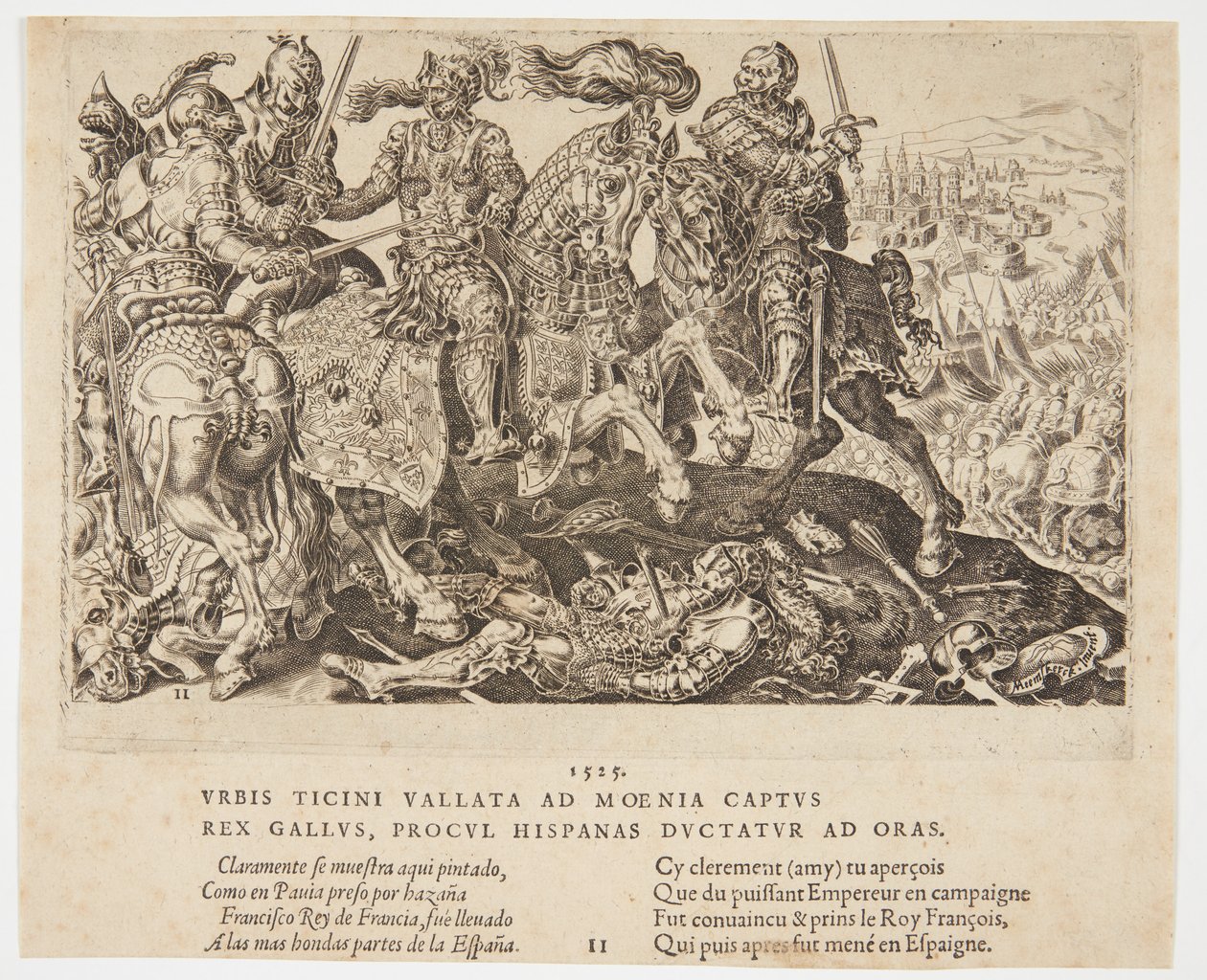 El rey Francisco I hecho prisionero en la Batalla de Pavía de Cornelis Bos