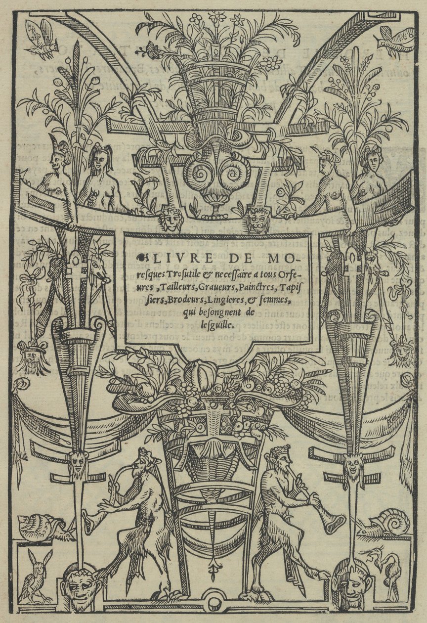 Libro de Moresques, página del título recto de Cornelis Bos