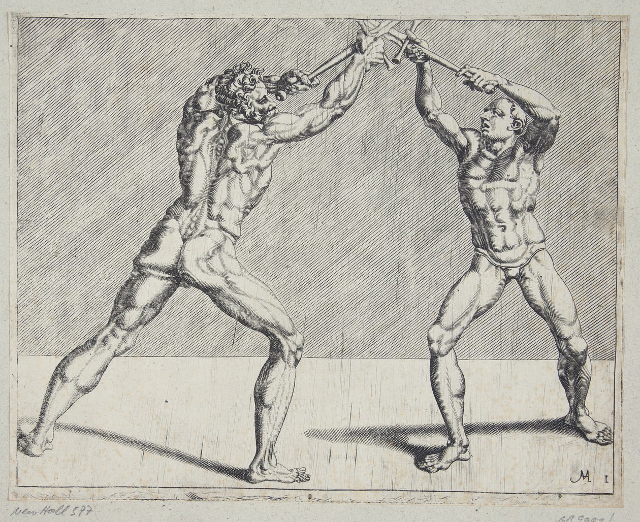 Dos esgrimistas de Cornelis Bos