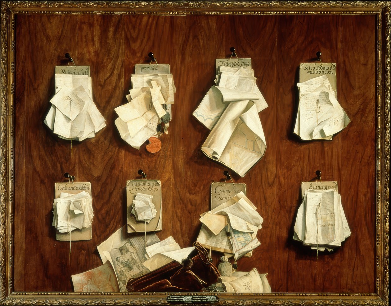 Quodlibet con escritos de la tesorería de la ciudad de Ámsterdam de Cornelis Brizé