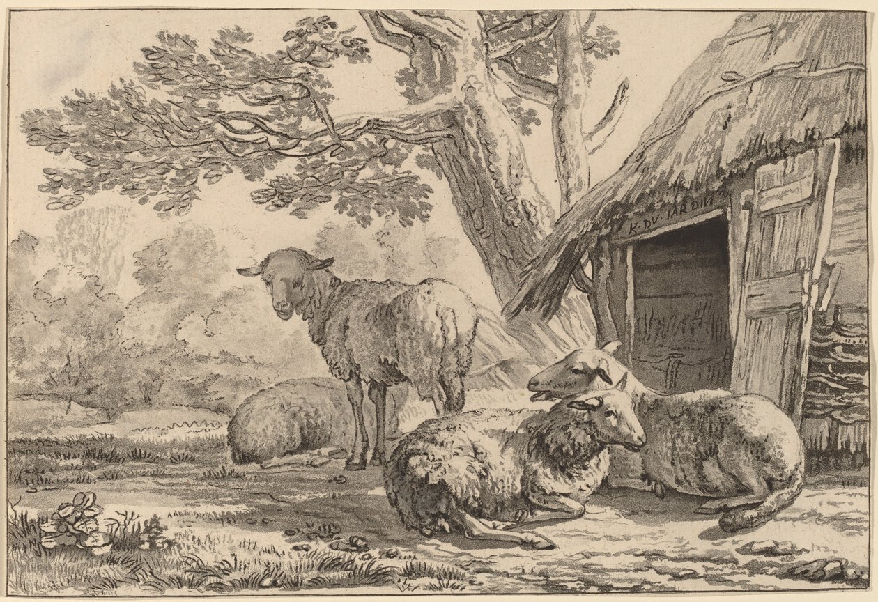 Redil de Ovejas, 1781, publicado 1787 de Cornelis Brouwer
