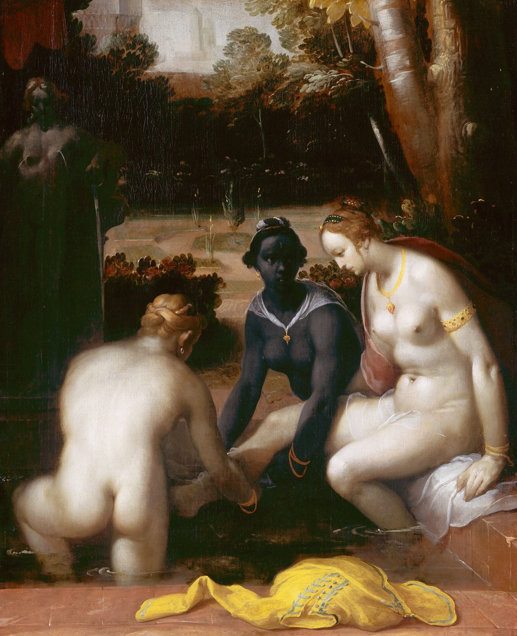 Betsabé bañándose, 1594 de Cornelis Cornelisz. Haarlem van
