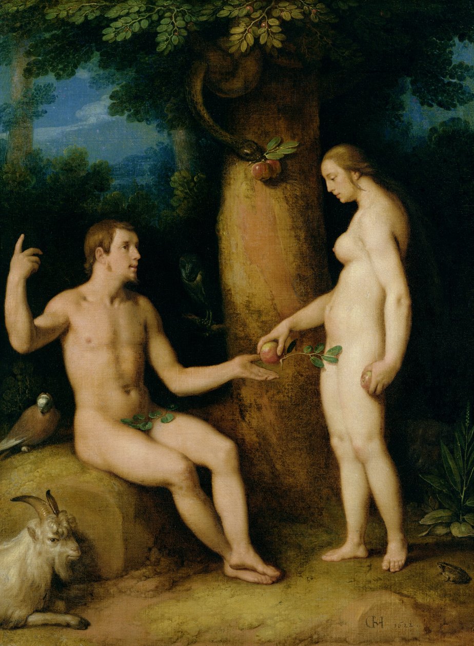 Adán y Eva, 1622 de Cornelis Cornelisz van Haarlem