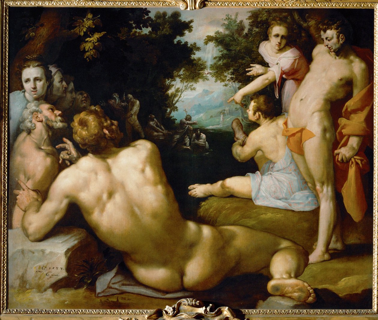 Bautismo de Cristo ... de Cornelis Cornelisz. van Haarlem